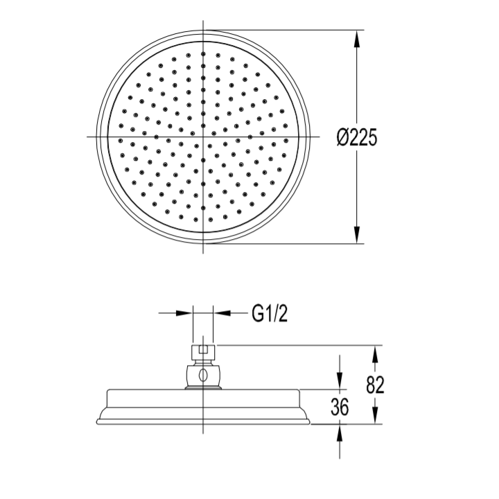 Deszczownica 22,5 cm Omnires Armance miedź antyczna WGARMANCEORB