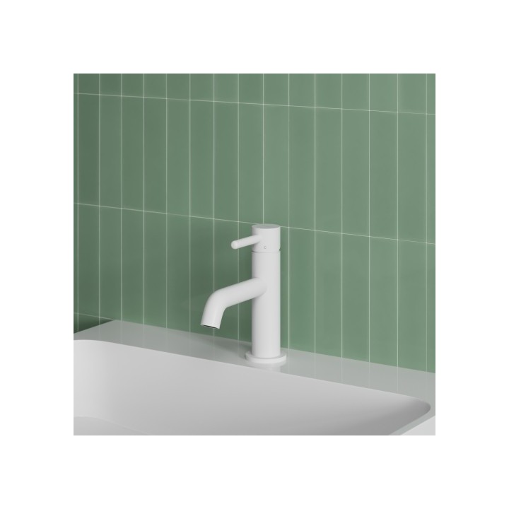 Bateria umywalkowa sztorcowa Omnires Y biały mat. Y1210NWM
