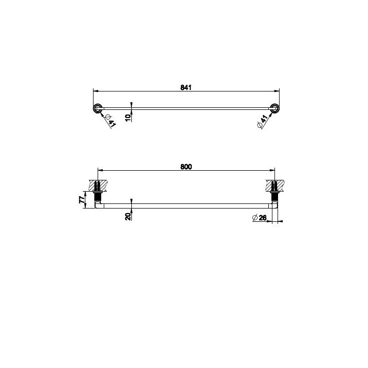 Wieszak na ręcznik 80 cm GESSI INCISO chrom 58505031
