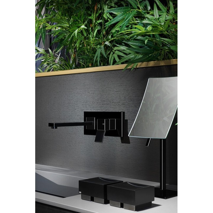 Bateria umywalkowa z wylewką 22,2 cm GESSI RETTANGOLO K chrom 53088031