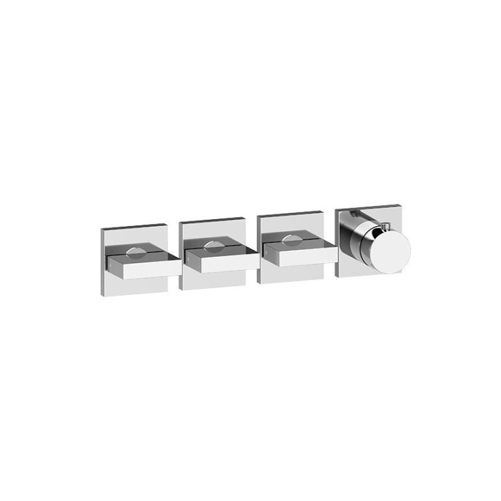 Bateria natryskowa termostatyczna 3-drożna GESSI RETTANGOLO chrom 44336031