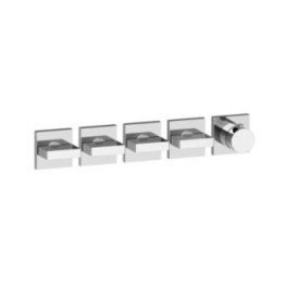 Bateria natryskowa termostatyczna 4-drożna GESSI RETTANGOLO chrom 44338031