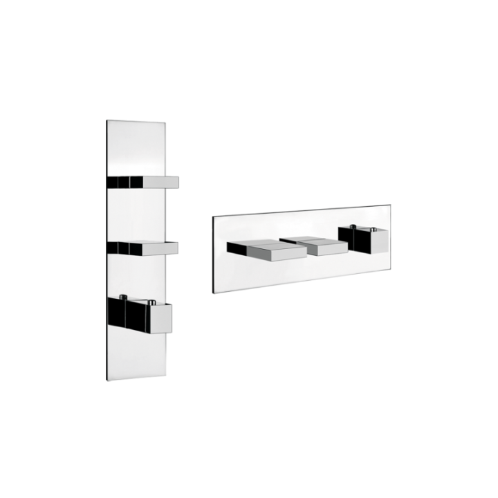 Bateria natryskowa termostatyczna 2-drożna GESSI RETTANGOLO chrom 43024031