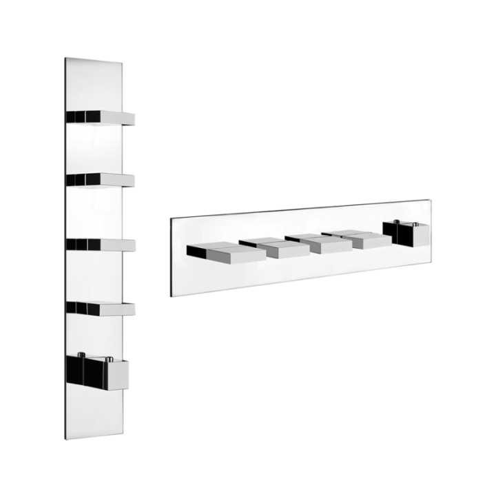 Bateria natryskowa termostatyczna 4-drożna GESSI RETTANGOLO chrom 43028031