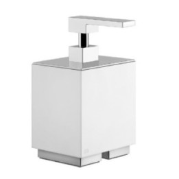 Dozownik do mydła GESSI RETTANGOLO biały/chrom 20837031