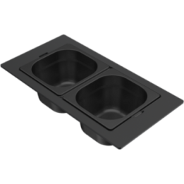 ZESTAW ELLECI GOURMET QUADRA I ZEN 1/6 CZARNY KF042100BK