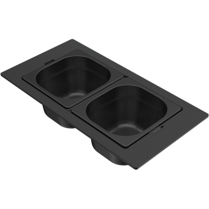 ZESTAW ELLECI GOURMET QUADRA I ZEN 1/6 CZARNY KF042100BK