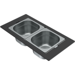 ZESTAW ELLECI GOURMET QUADRA I ZEN 1/6 STAL KF042100IN