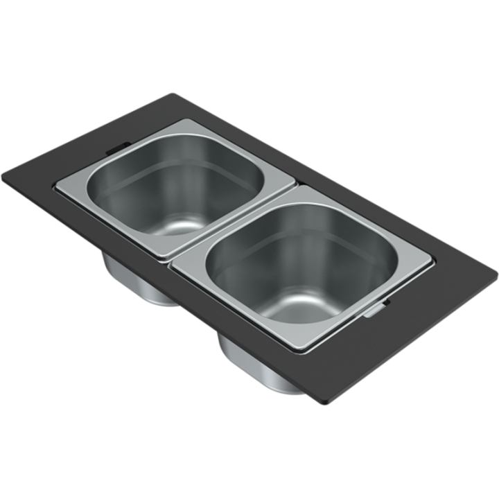 ZESTAW ELLECI GOURMET QUADRA I ZEN 1/6 STAL KF042100IN