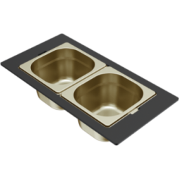 ZESTAW ELLECI GOURMET QUADRA I ZEN 1/6 ZŁOTY KF042100GD