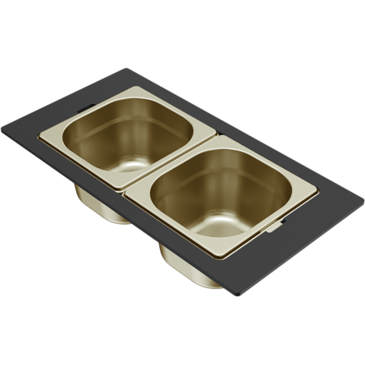 ZESTAW ELLECI GOURMET QUADRA I ZEN 1/6 ZŁOTY KF042100GD