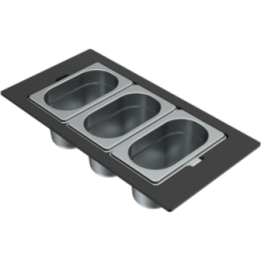 ZESTAW ELLECI GOURMET QUADRA I ZEN 1/9 STAL KF043100IN