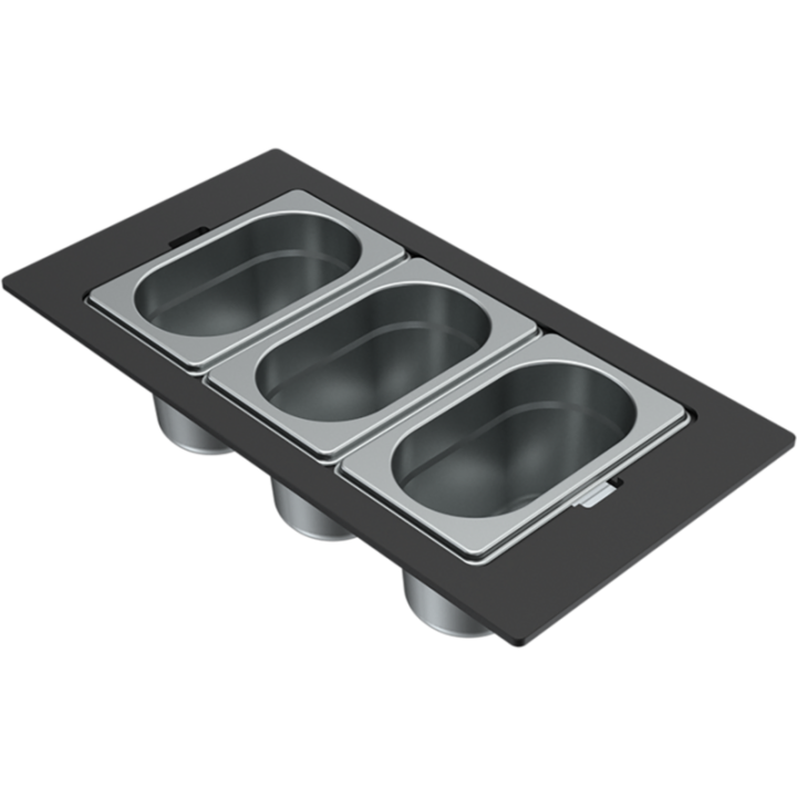 ZESTAW ELLECI GOURMET QUADRA I ZEN 1/9 STAL KF043100IN