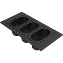 ZESTAW ELLECI GOURMET QUADRA I ZEN 1/9 CZARNY KF043100BK