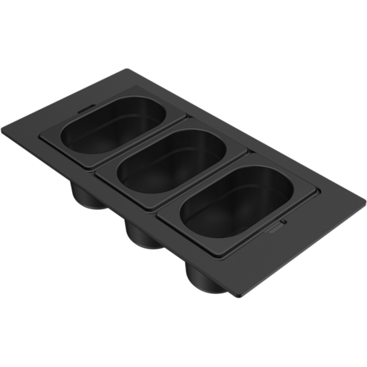 ZESTAW ELLECI GOURMET QUADRA I ZEN 1/9 CZARNY KF043100BK