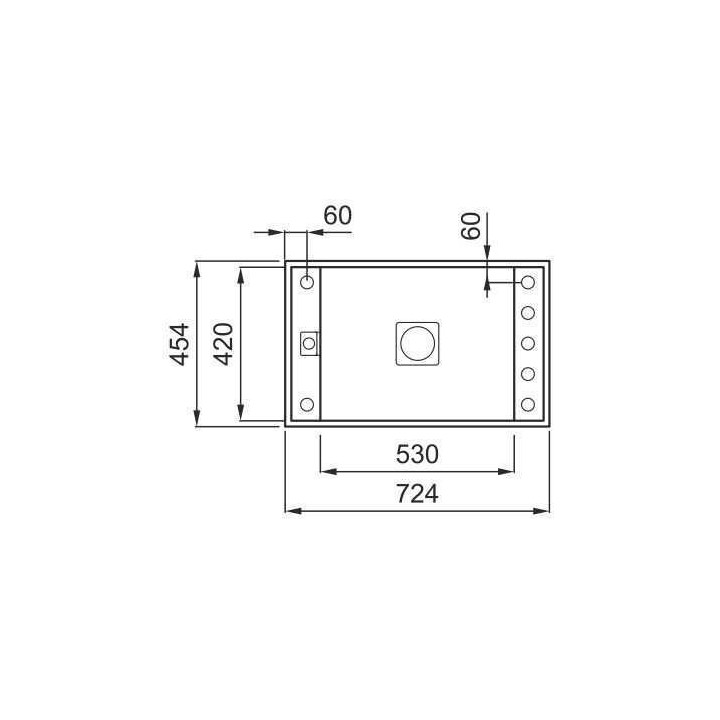 ZLEWOZMYWAK ELLECI VALUE 130 PODWIESZANY NERO LGV13040BSO