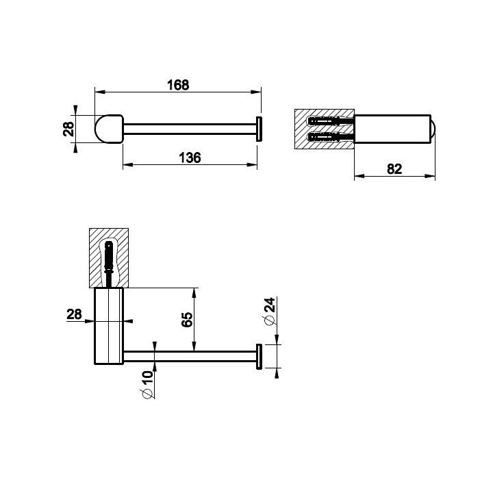 Uchwyt na papier toaletowy GESSI RILIEVO chrom 59455031