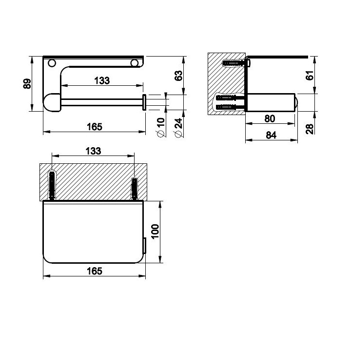 Uchwyt na papier toaletowy GESSI RILIEVO chrom 59449031