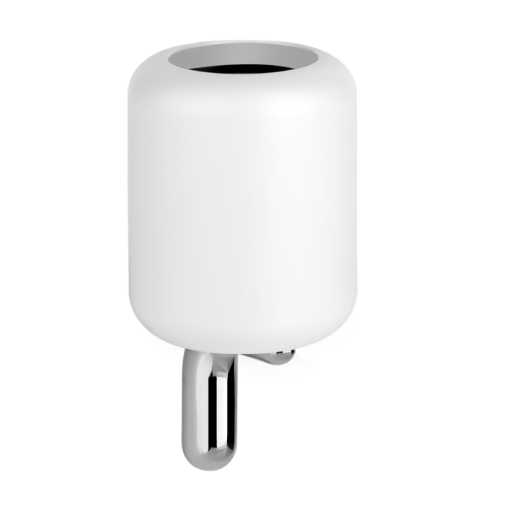 Kubek GESSI GOCCIA biały/chrom 38007031