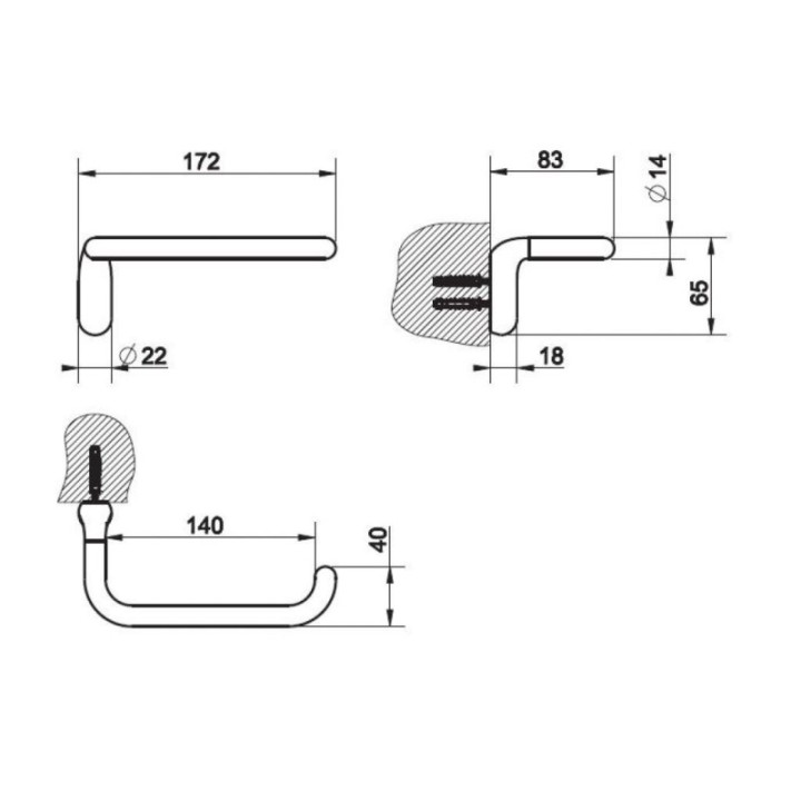 Uchwyt na papier toaletowy GESSI GOCCIA chrom 38055031