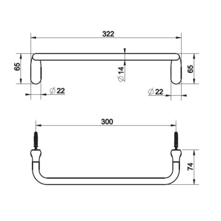 Wieszak na ręcznik 30 cm GESSI GOCCIA chrom 38097031