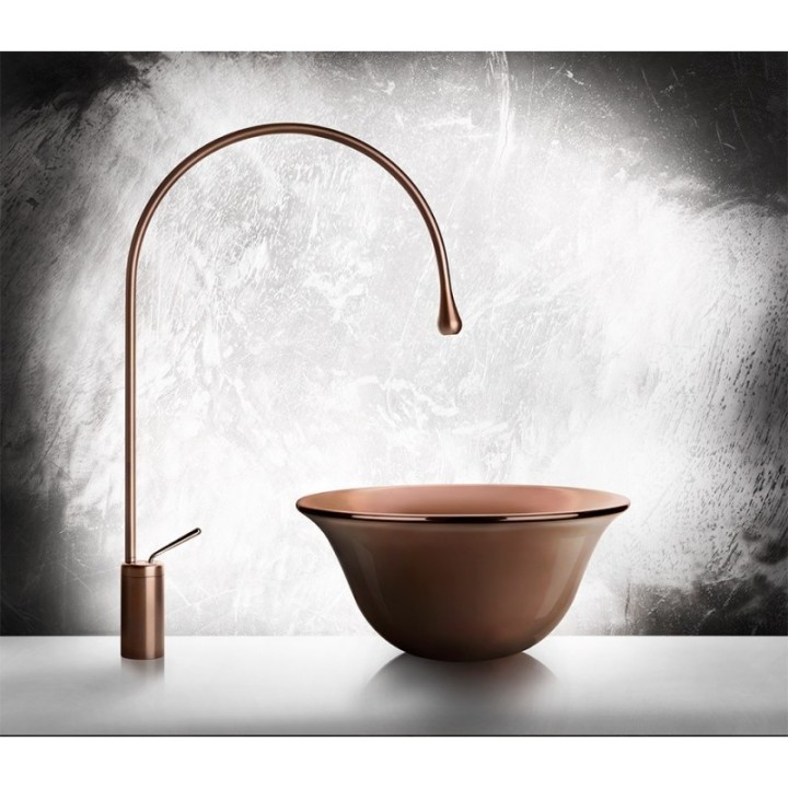 Umywalka nablatowa 40 cm GESSI GOCCIA bez otw. miedziana 39126519