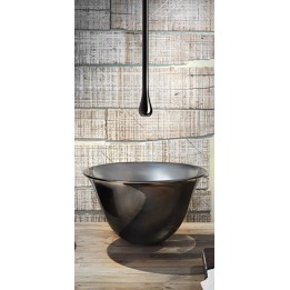 Umywalka nablatowa 50 cm GESSI GOCCIA bez otw. czarna 39134519