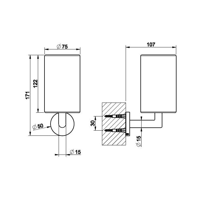 Kubek GESSI TONDO czarny/chrom 63608031