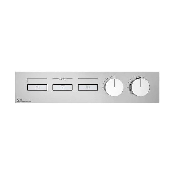 Bateria natryskowa termostatyczna z trzema funkcjami GESSI HI-FI LINEAR chrom 63014031
