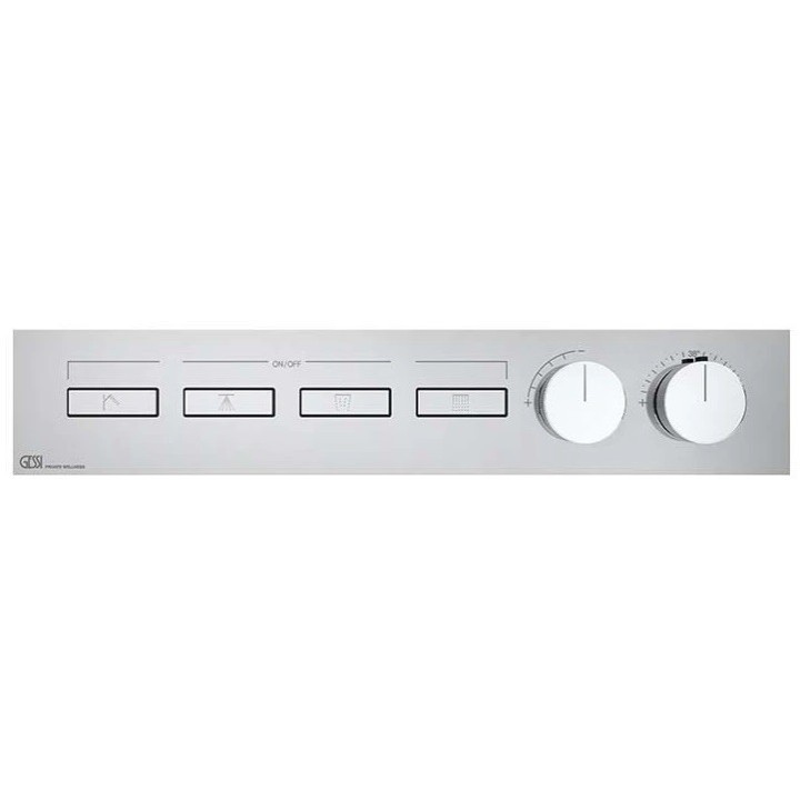 Bateria natryskowa termostatyczna z czterema funkcjami GESSI HI-FI LINEAR chrom 63016031