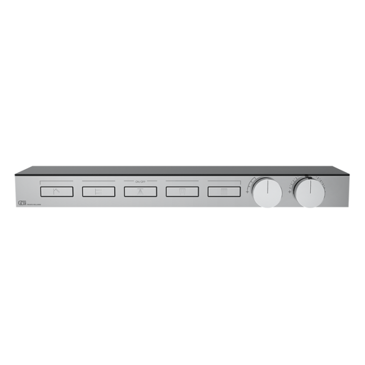 Bateria natryskowa termostatyczna z pięcioma funkcjami GESSI HI-FI SHELF chrom 63028031