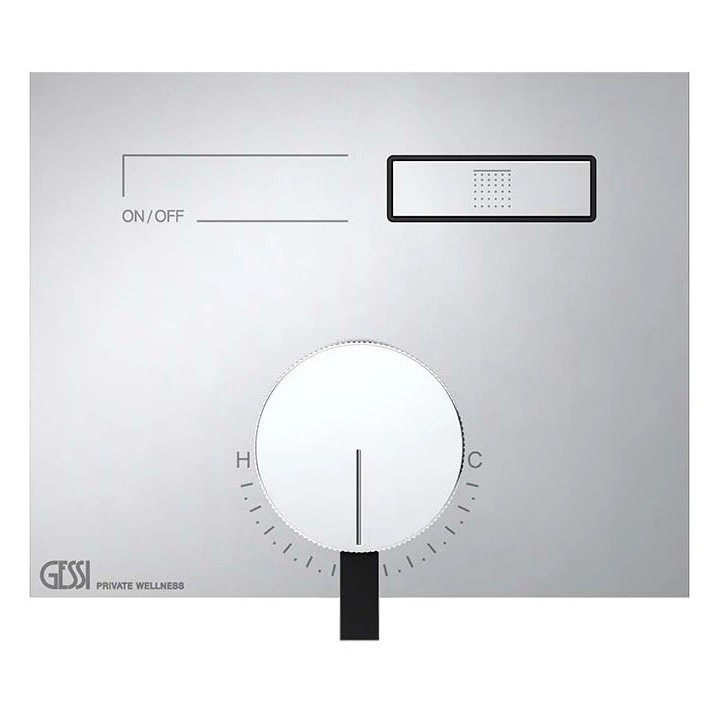 Bateria natryskowa termostatyczna z jedną funkcją GESSI HI-FI MIXER chrom 63061031