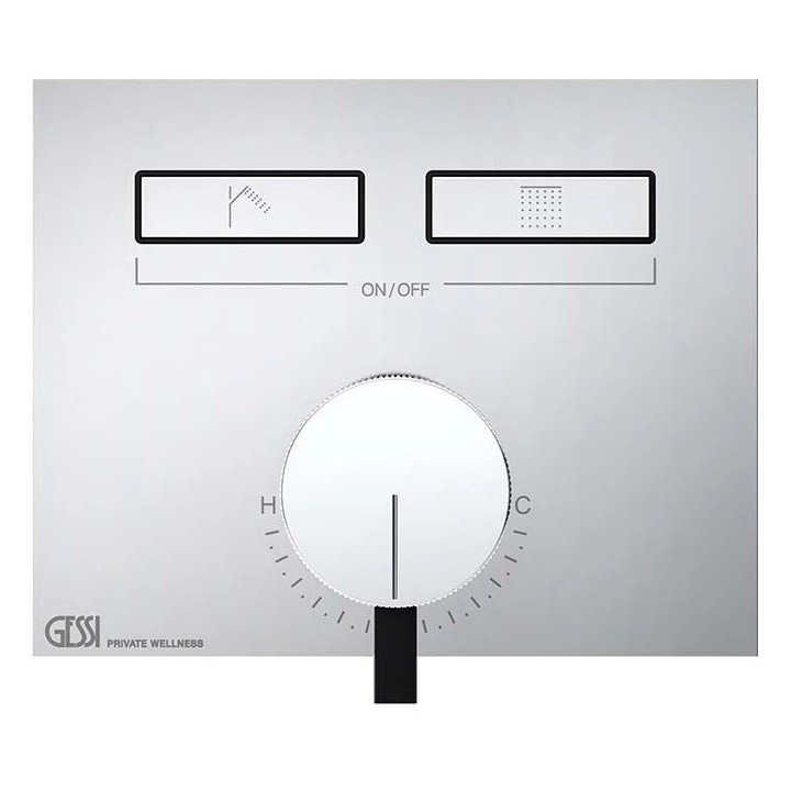 Bateria natryskowa termostatyczna z dwiema funkcjami GESSI HI-FI MIXER chrom 63079031