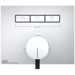 Bateria natryskowa termostatyczna z trzema funkcjami GESSI HI-FI MIXER chrom 63081031
