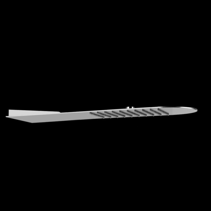 Deszczownica ścienna 62x19,5 cm GESSI TREMILLIMETRI stal szczotkowana 33051239