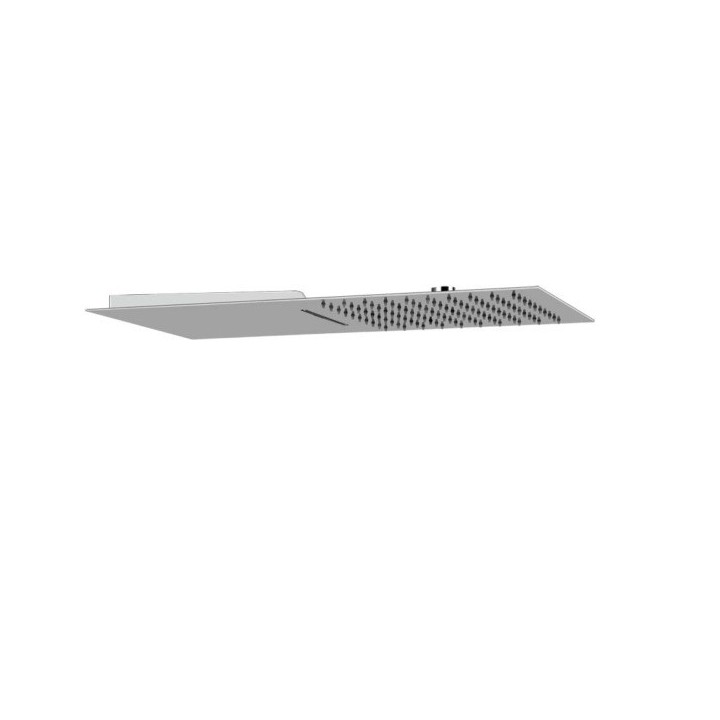 Deszczownica ścienna 55x30 cm GESSI TREMILLIMETRI z funkcją waterfall stal szczotkowana 33083239