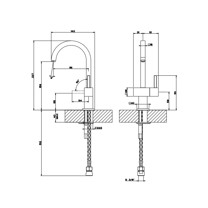Bateria kuchenna GESSI QUADRO chrom 00935031