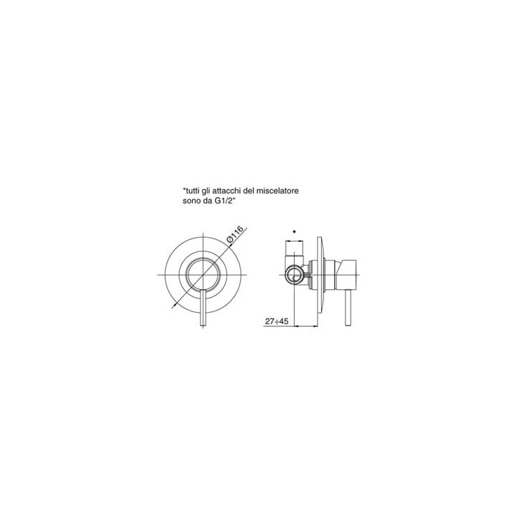 Zestaw wannowy podtynkowy PAFFONI LIGHT grafit LIG010MG70ZWW