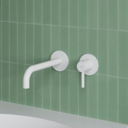 Bateria umywalkowa podtynkowa z wylewką 260 mm OMNIRES Y biała Y1215HLWM