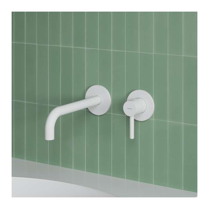 Bateria umywalkowa podtynkowa z wylewką 260 mm OMNIRES Y biała Y1215HLWM