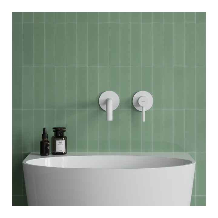Bateria umywalkowa podtynkowa z wylewką 260 mm OMNIRES Y biała Y1215HLWM