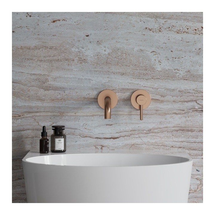 Bateria umywalkowa podtynkowa z wylewką 260 mm OMNIRES Y miedź szczotkowana Y1215HLCPB