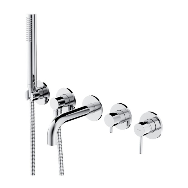 Bateria wannowa 5-otworowa podtynkowa z krótką wylewką OMNIRES Y chrom Y1237/1SCR