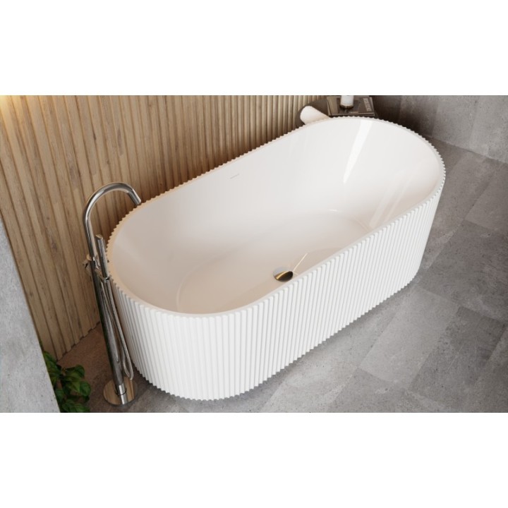 Wanna wolnostojąca 150x75 cm BESCO GIULIANA grafit/biała WAS-150-GLG