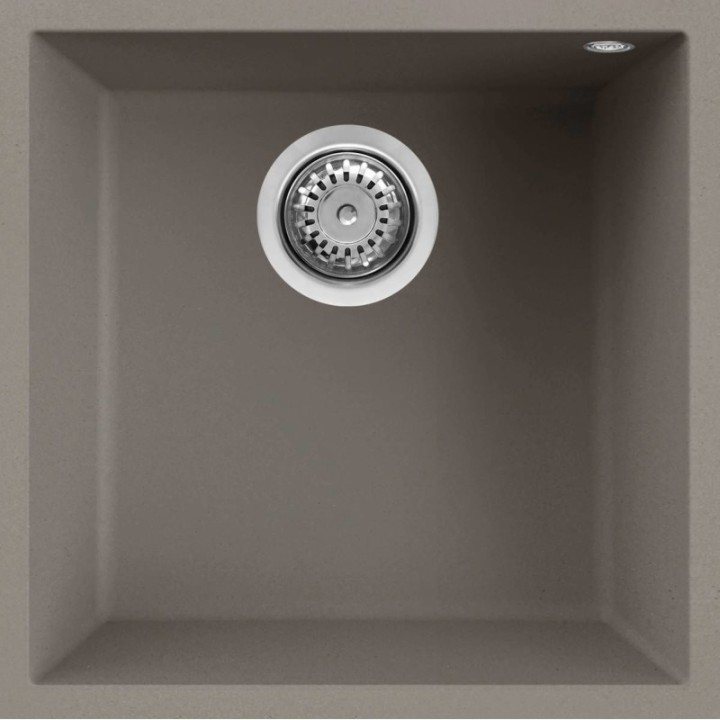 Zlewozmywak podwieszany ELLECI QUADRA 102 BSO KERATEK PLUS dove grey LKQ10293BSO