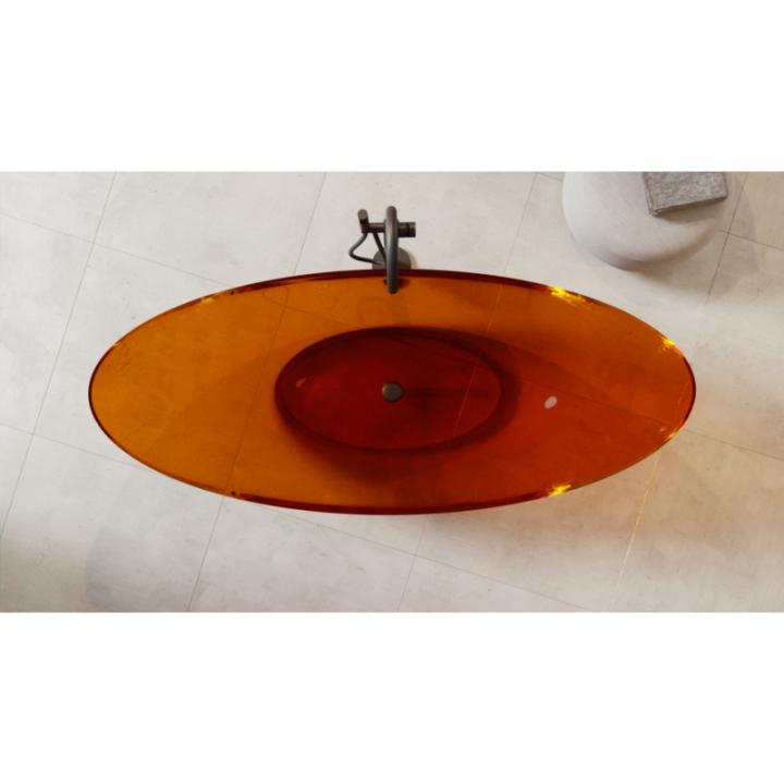 Wanna wolnostojąca 180x80 cm z syfonem chrom BESCO AXYA earth rust WAA-180-ERC