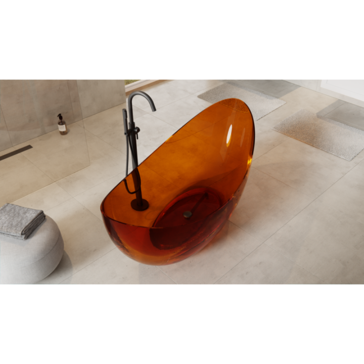 Wanna wolnostojąca 180x80 cm maskownica czarny mat BESCO AXYA earth rust WAA-180-ERB