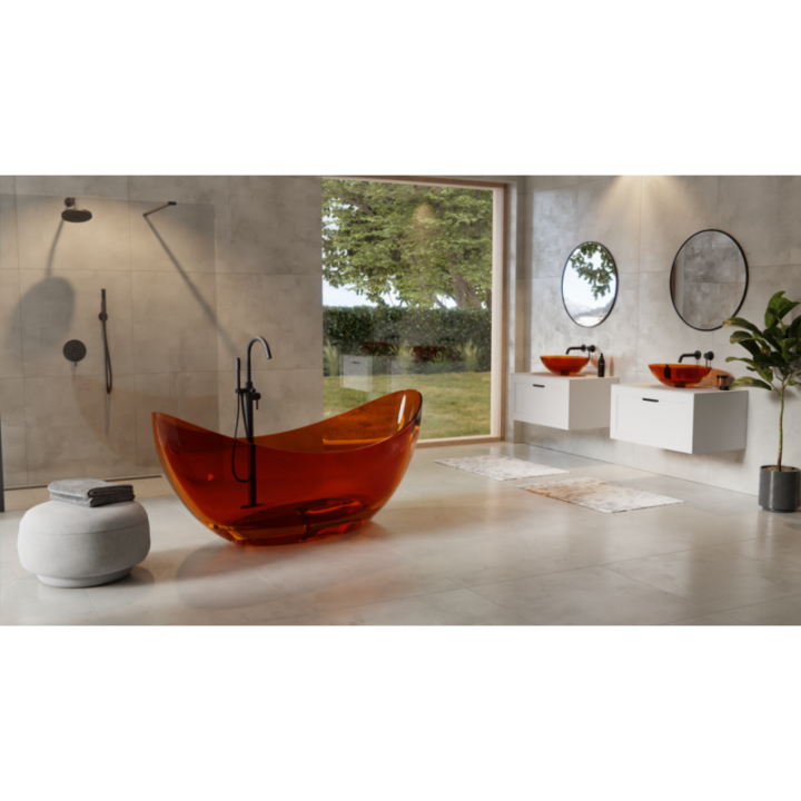 Wanna wolnostojąca 180x80 cm maskownica biała BESCO AXYA earth rust WAA-180-ERW