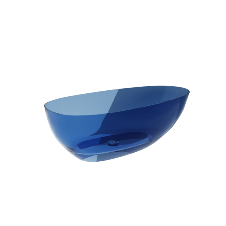 Wanna wolnostojąca 160x75 cm maskownica czarny mat BESCO XARA blue wave WAX-160-BWB