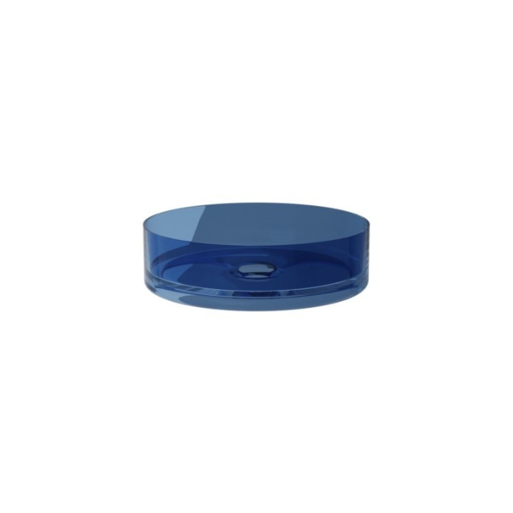 Umywalka nablatowa 36x10 cm maskownica czarny mat BESCO ENYA blue wave UME-36-BWB